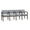Lesro Lenox Wood 4 Seat Tandem Seating Wood Frame, Mocha, RS Fog Upholstery LW4103 - alternate 1